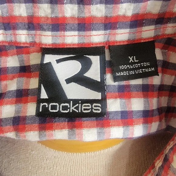 Rockies Short Sleeve Button Down Shirt Sz XL - Picture 3 of 7